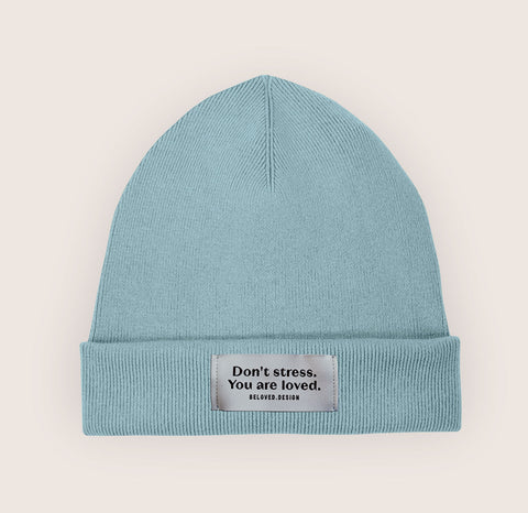 Rib Beanie "Don´t stress"