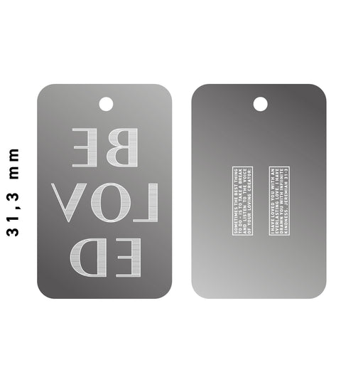 Dog Tag 3-Zeiler mit Kugelkette / Jer 31,3