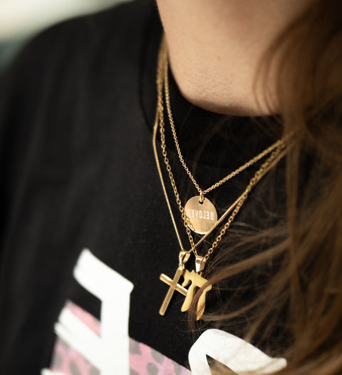 Silberkette mit gravierter Scheibe